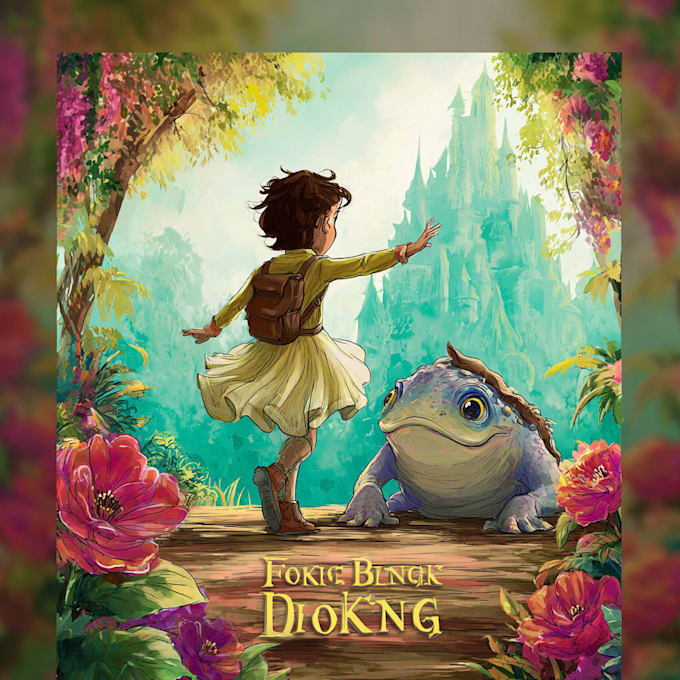 create minimal children book cover for learning