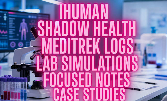 do ihuman, shadow health, focused notes, lab simulations, case studies