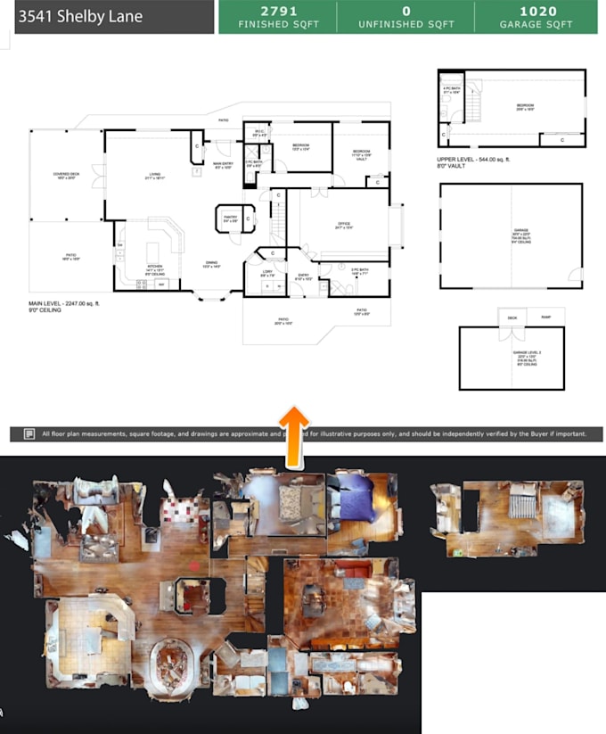 create accurate autocad drawings from matterport 3d scan