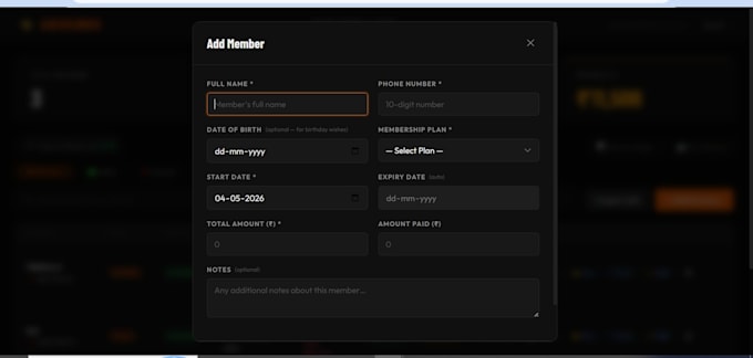 a custom web app with login dashboard and admin panel