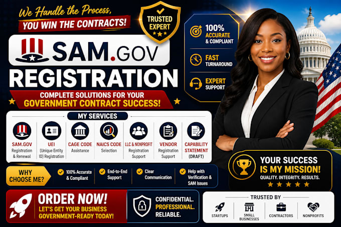 do sam gov registration uei cage code llc and nonprofit setup services