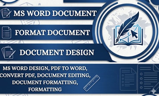 format, edit, and design microsoft word document professionally
