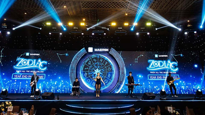 create 3d stage event  design for you