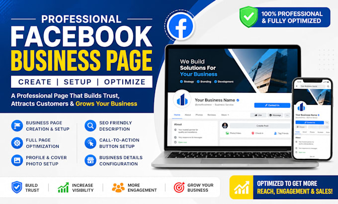 create and setup professional facebook business page optimize manage fb page