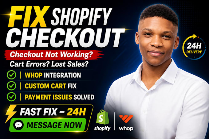fix shopify checkout, cart and payment errors with whop integration