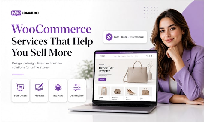 design, redesign, fix, or customize your woocommerce website