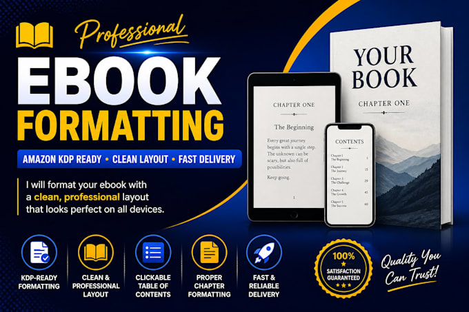 format ebook for amazon kindle KDP and ebook publishing