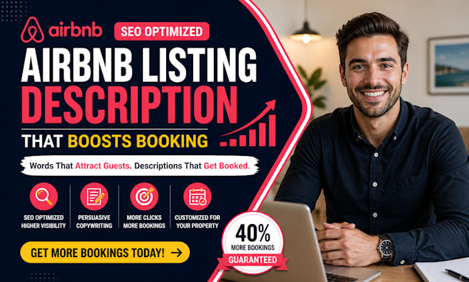 write an seo optimized airbnb listing description that boosts booking