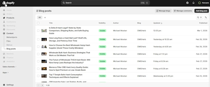 write SEO articles for shopify and ecommerce brands
