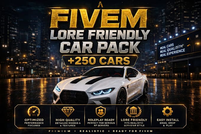 give you fivem lore friendly car pack