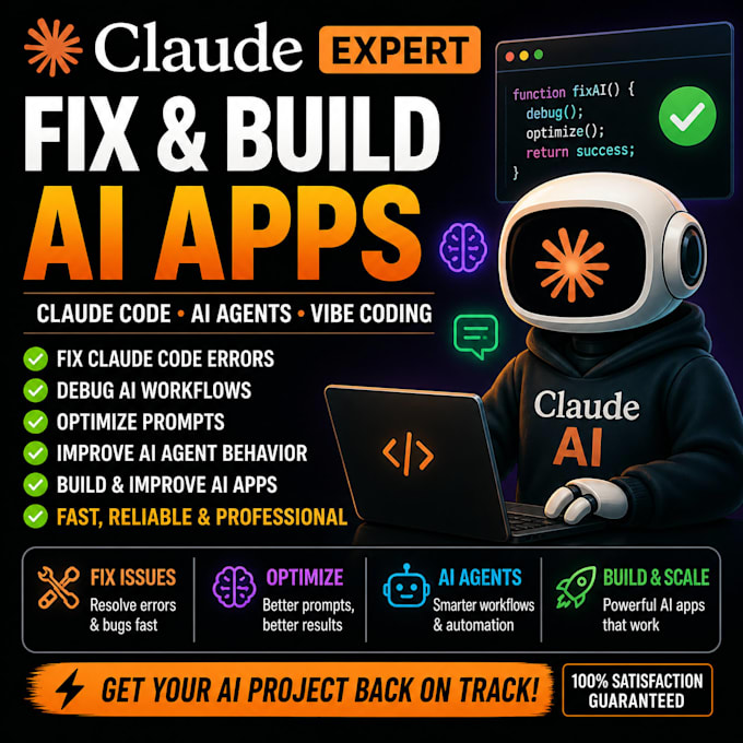 fix claude code, ai vibe coding errors and build smart ai apps with claude ai