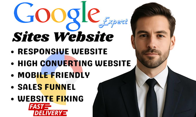 design a modern responsive functional high converting website with google site