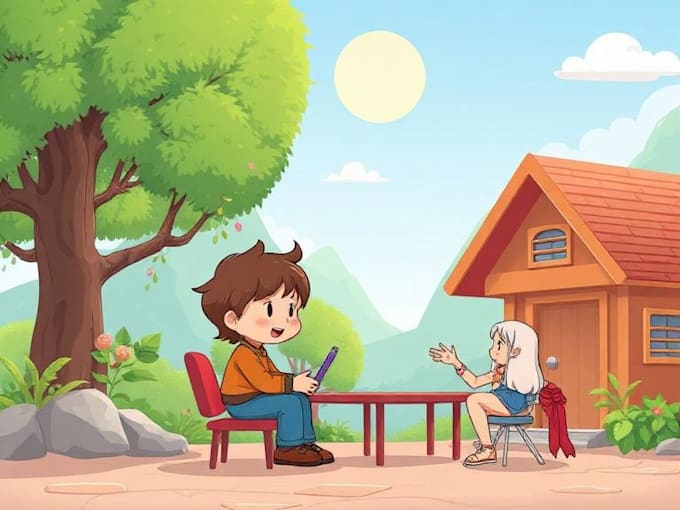 draw a cartoon illustration