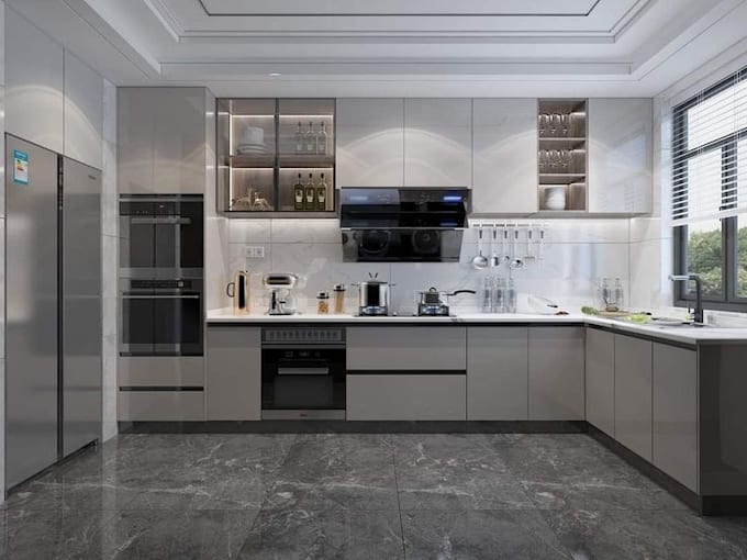 3d kitchen interior design bathroom architectural render kitchen, bathroom plan