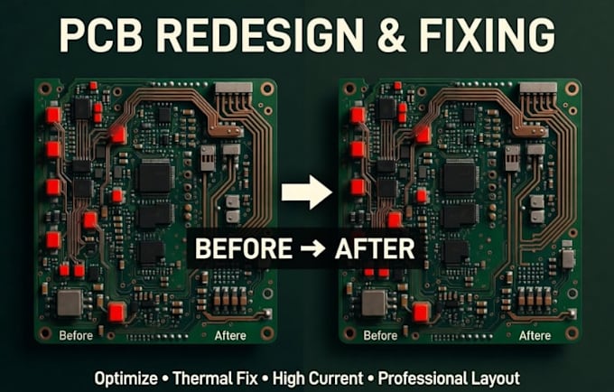 redesign fix and optimize existing power circuit board pcb schematic layout