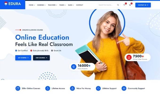 design lms website, kajabi, thinkific learnworlds podia website