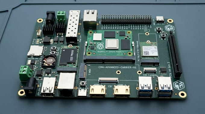 design custom raspberry pi cm4 cm5 carrier board pcb with high