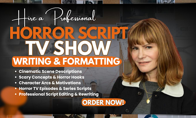 write scary horror script, true crime documentary script bodycam script, TV show