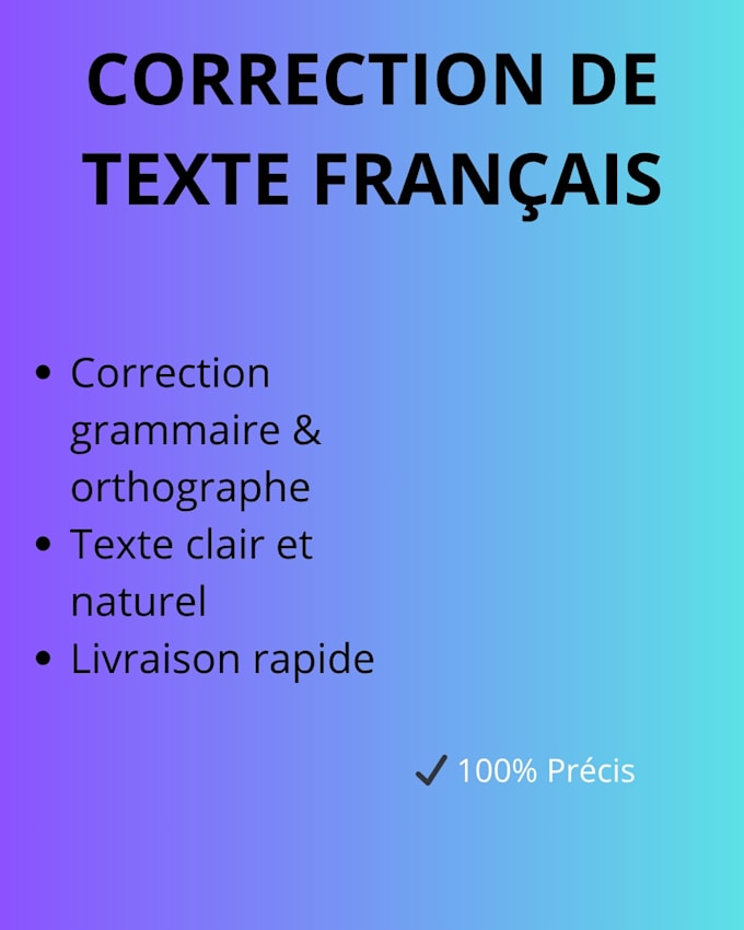 proofread and edit your french text
