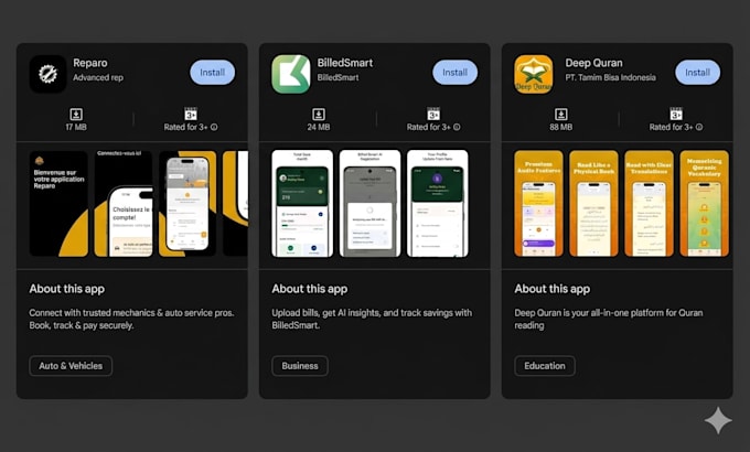 develop professional mobile app for android ios