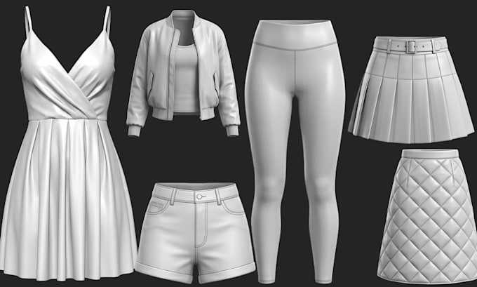 Realistic 3d clothing accessories mesh for second life sanser avakin ...