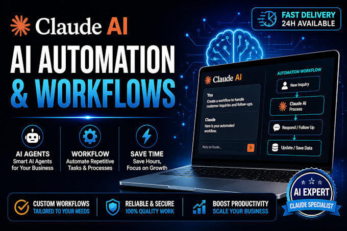 build claude ai automation, workflow, ai agent or custom ai system