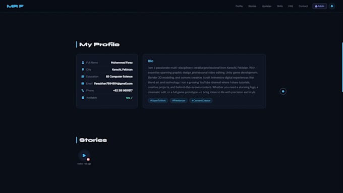 create a website for yourself