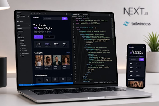 build a premium next js and react website