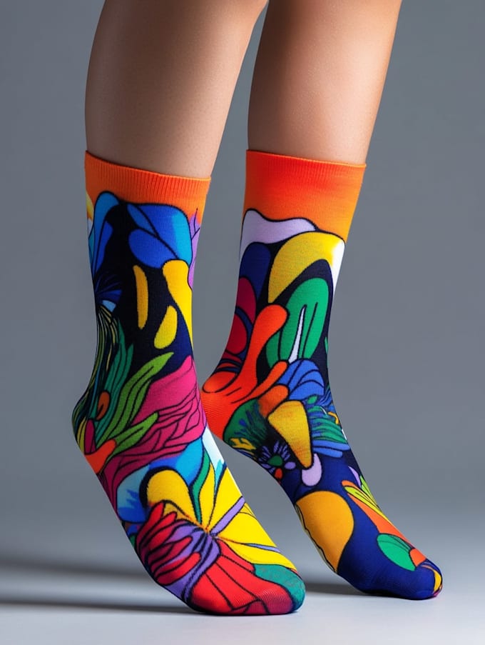 create beautiful socks design