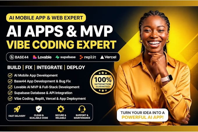 build ai mobile apps , mvps with base44, lovable and supabase