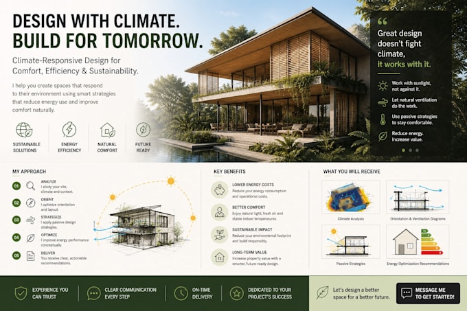 design a climate responsive and energy efficient building