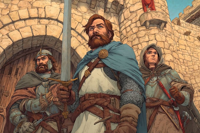 comic book illustration, comic graphic novel, comic