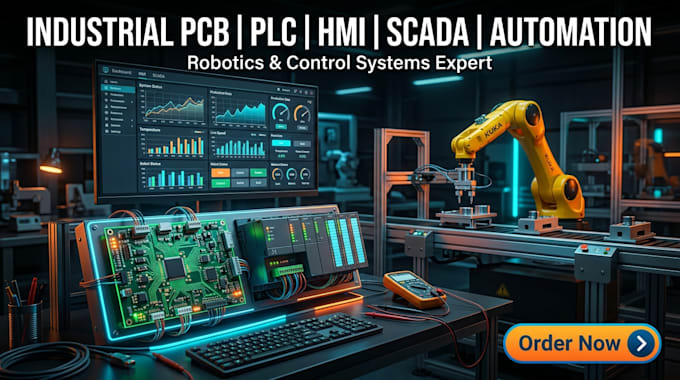 design industrial pcb plc hmi scada robotics and automation systems