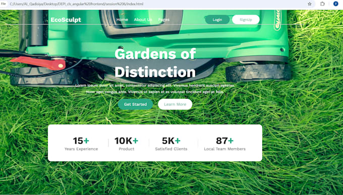 do a landing page