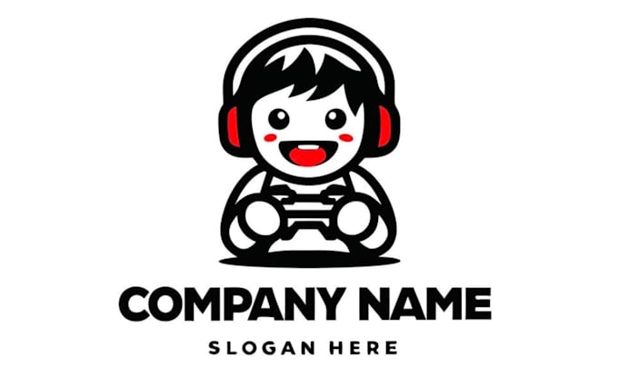 make gaming robot computer mascot logo design with business