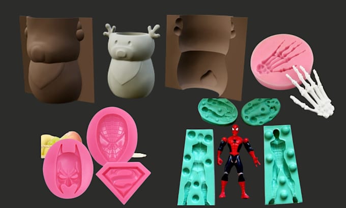 create 3d silicone mold injection mold chocolate mold soap candle slip casting
