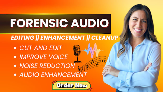 do forensic audio cleanup, detect background voice, noise reduction, clean audio