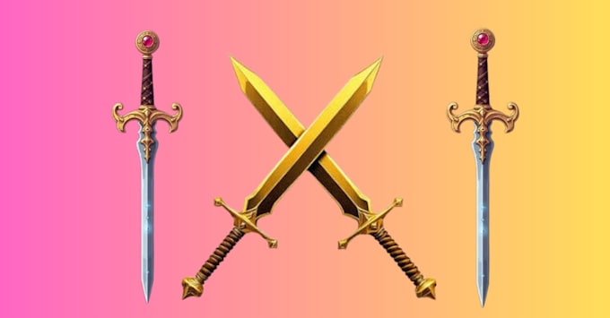 do 3d sword, 3d weapon, 3d gun model, 3d mask