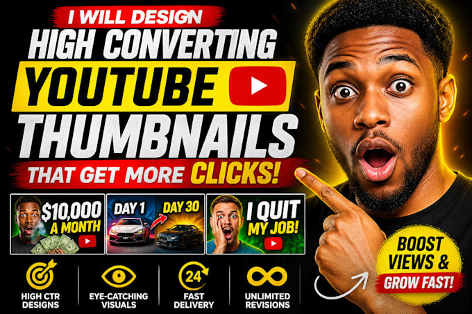 design high converting youtube thumbnails that get more clic