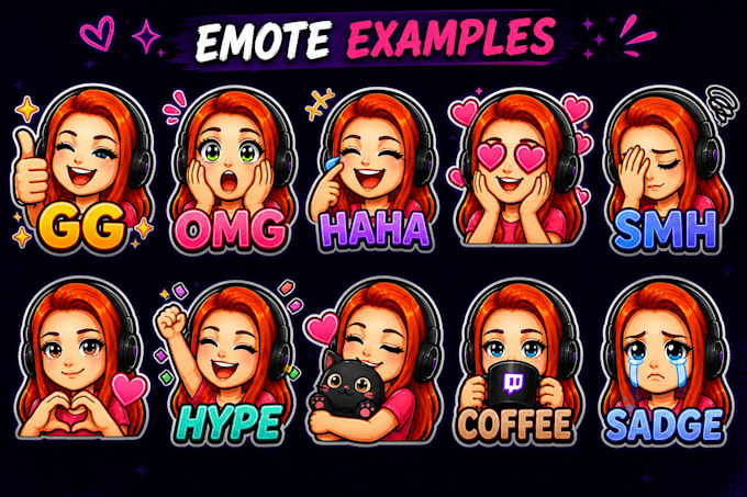 Create custom twitch emotes from your photo by Zahidx1 | Fiverr