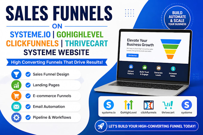 sales funnels on systemeio gohighlevel clickfunnels thrivecart systeme website