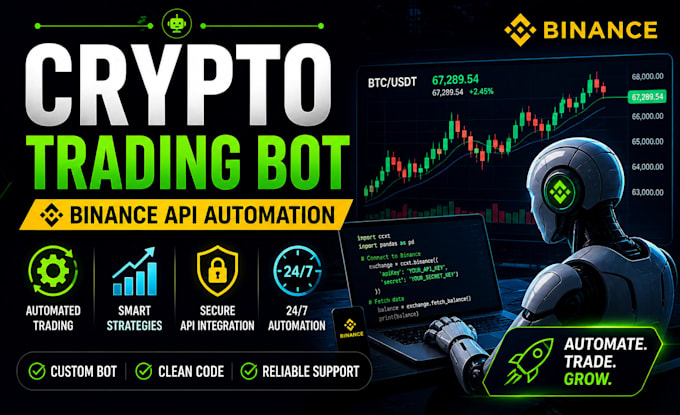 build crypto trading bot for binance with API integration