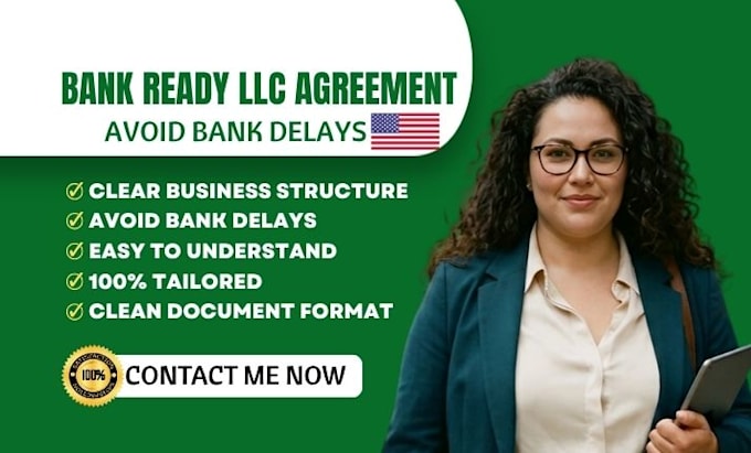 draft a custom llc operating agreement for your business bank account