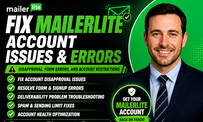 fix mailerlite account disapproval mailerlite form eror issues