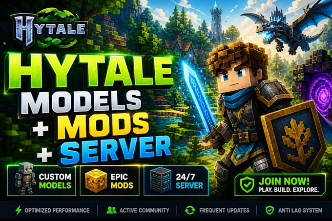 create custom hytale models mods plugins and server setup