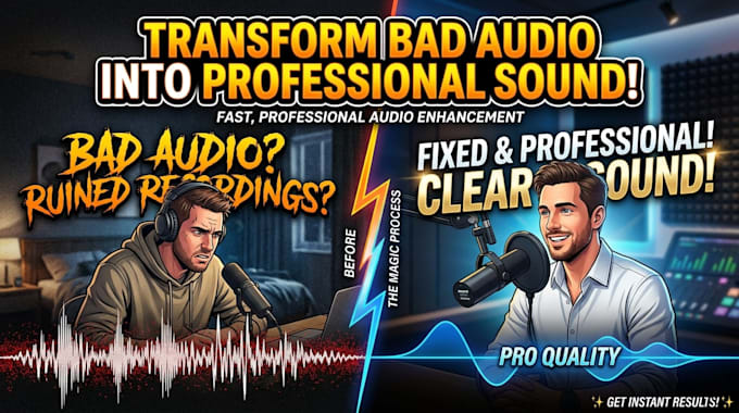 restore poor audio to crystal clear professional quality