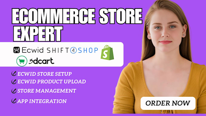 design redesign setup ecwid dropshipping store website seo shift4shop 3dcart