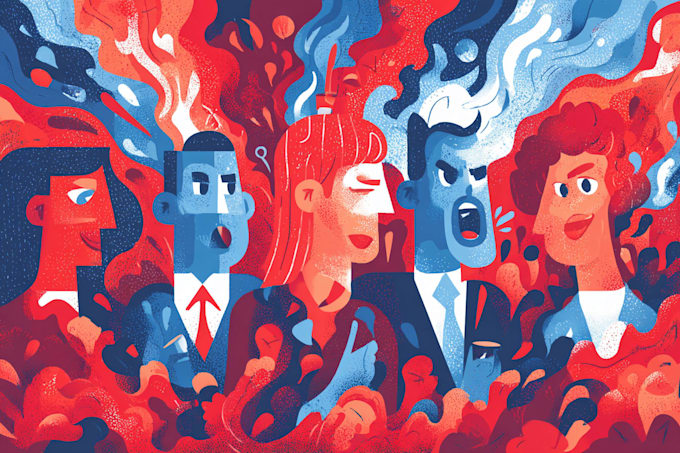 do an political or satirical cartoon art