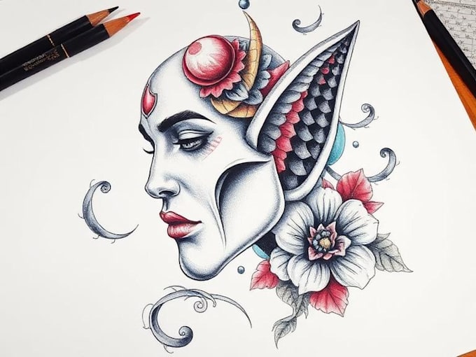 draw a realistic realism tattoo design for you