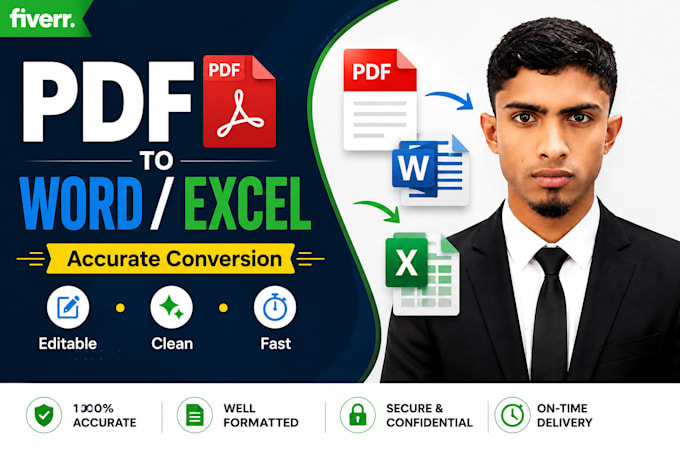 convert PDF to word or excel accurately